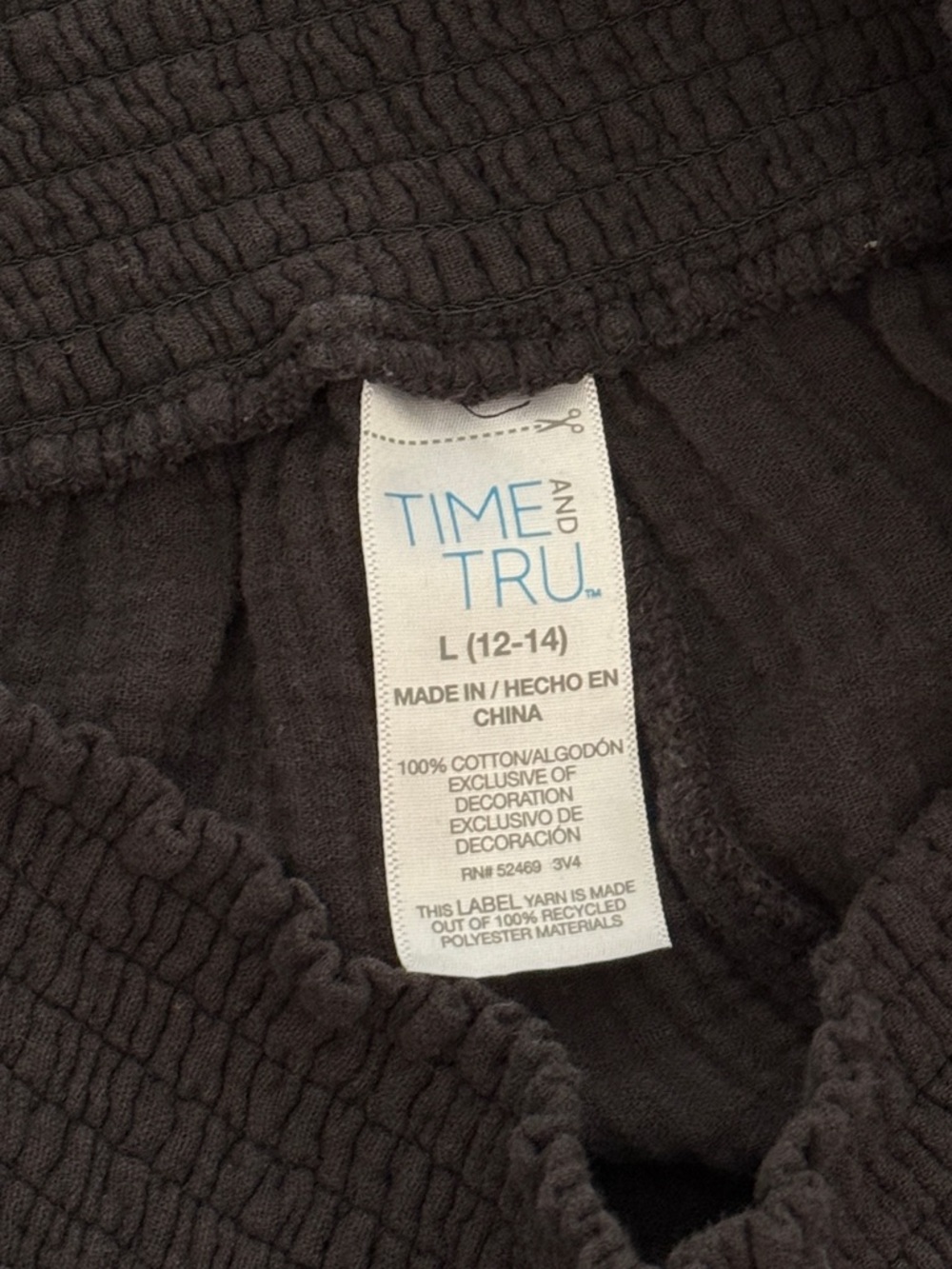 Time and Tru Black Wide-Leg Elastic Waist Pants - Picture 2 of 6